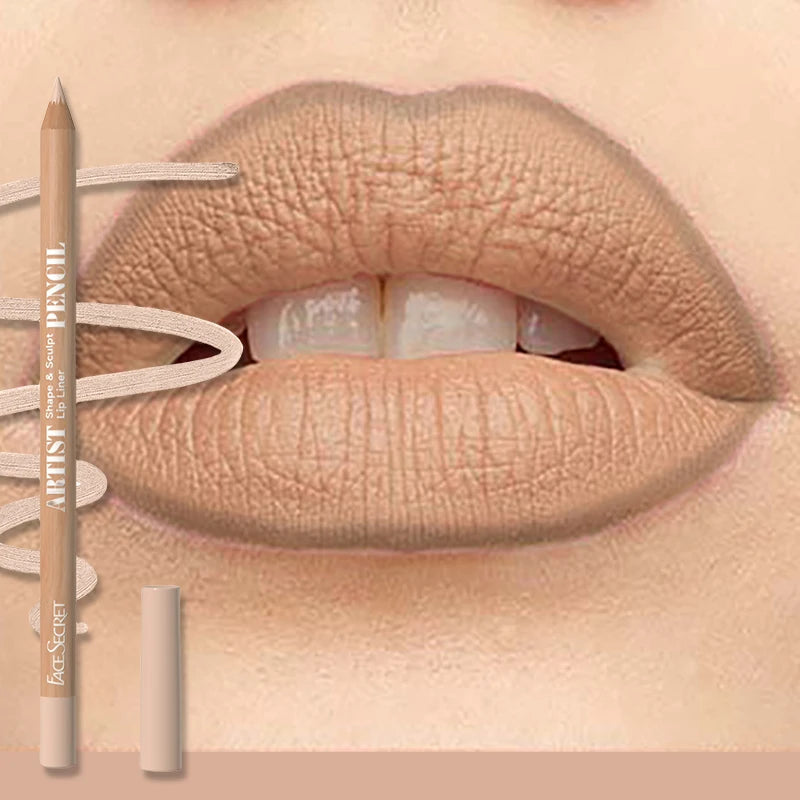 18 Color Face Secret Artist Shape Sculpt Lip Liner Pencil  Weightless Precise Liner with Super Soft Blendable Texture Matte Soft