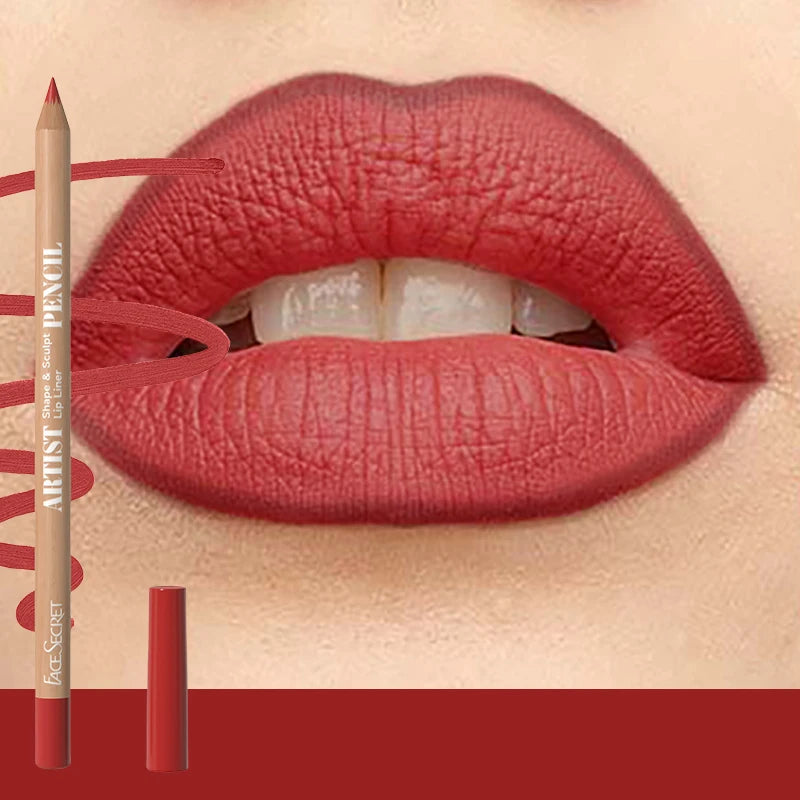18 Color Face Secret Artist Shape Sculpt Lip Liner Pencil  Weightless Precise Liner with Super Soft Blendable Texture Matte Soft