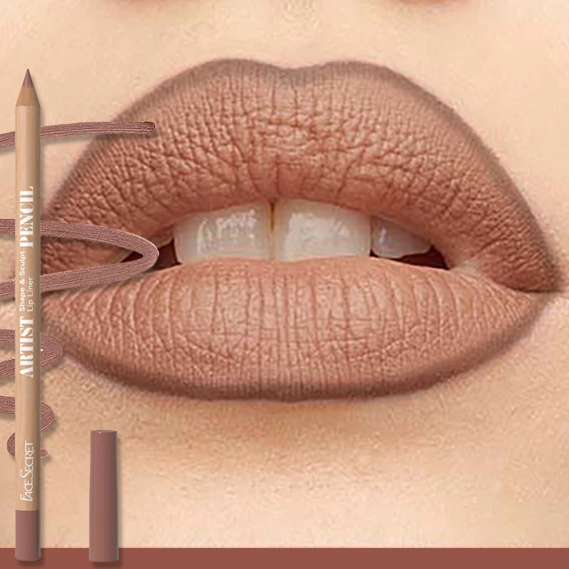 18 Color Face Secret Artist Shape Sculpt Lip Liner Pencil  Weightless Precise Liner with Super Soft Blendable Texture Matte Soft