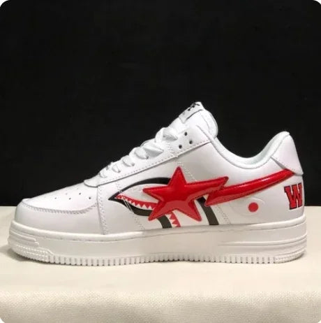 A BATHING APE Men and Women Low STA Shark Sports Sneakers Vibe BapeGoose Unisex Bapesta Outdoor Skateboarding Walking Shoes