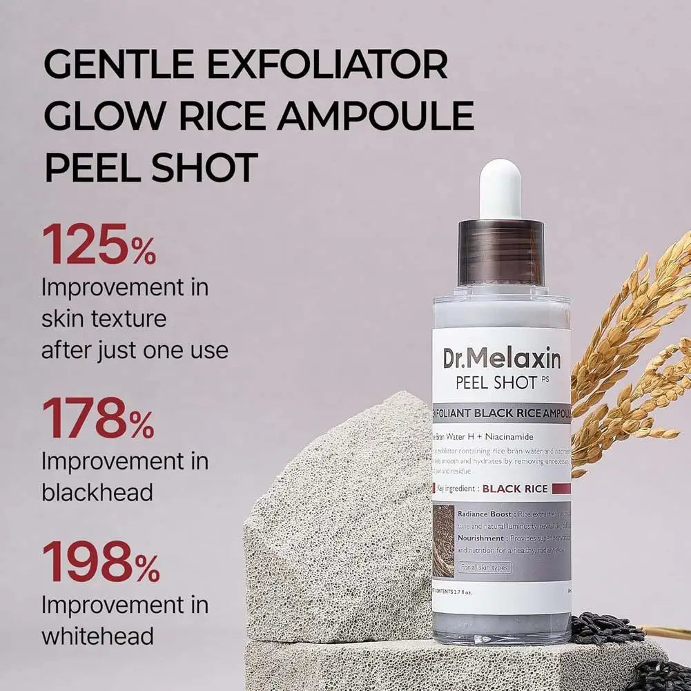 Dr. Melaxin Rice Exfoliating Serum Facial Moisturizing Soften Serum Blackhead Removal Hydrating Pore Shrinking Korean Skin Care