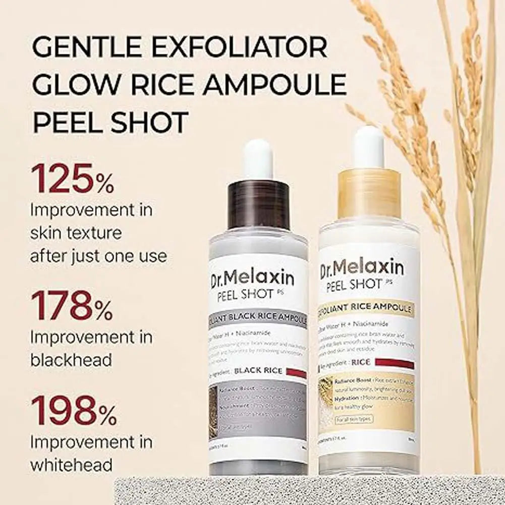 Dr. Melaxin Rice Exfoliating Serum Facial Moisturizing Soften Serum Blackhead Removal Hydrating Pore Shrinking Korean Skin Care