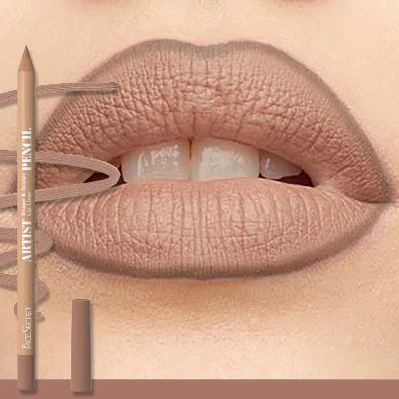 18 Color Face Secret Artist Shape Sculpt Lip Liner Pencil  Weightless Precise Liner with Super Soft Blendable Texture Matte Soft