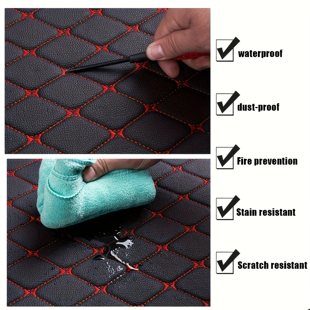 5pcs Car Floor Mats Universal Waterproof  Front Rear Full Set Auto Rugs Leather Car Carpet  Accessories Interior