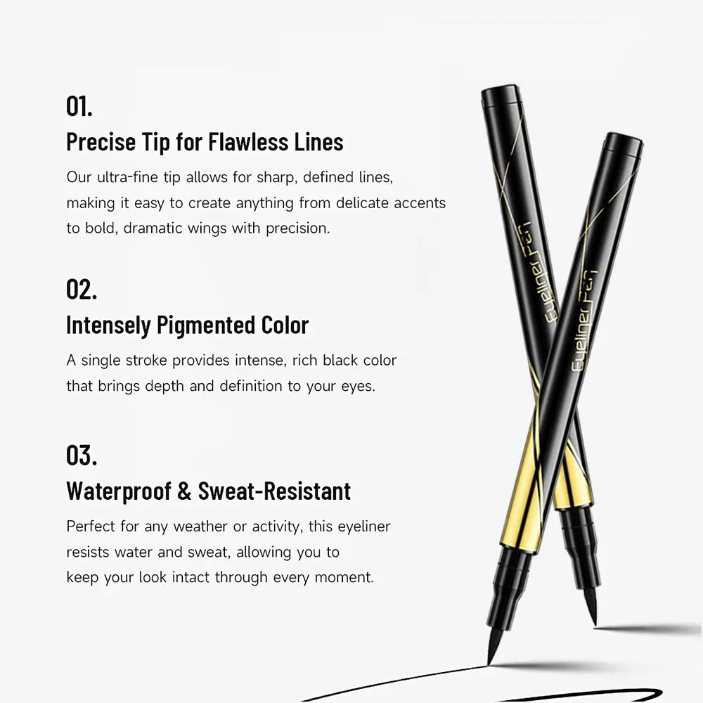 Eyeliner Pencil Makeup Long Lasting Smooth Matte Eye Liner Waterproof Anti Smudge Liquid Eyeliner Pen Eyes Cosmetics