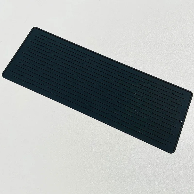 Foldable Dish Drying Mat Drainer Mat Silicone Heat Insulation Placemat Kitchen Sink Mat Anti Slip Pad Coaster Dish Draining Tool
