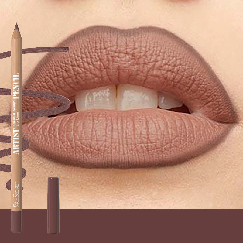 18 Color Face Secret Artist Shape Sculpt Lip Liner Pencil  Weightless Precise Liner with Super Soft Blendable Texture Matte Soft
