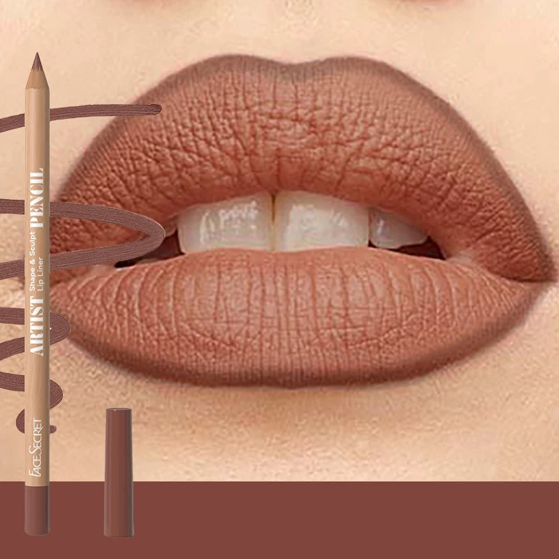 18 Color Face Secret Artist Shape Sculpt Lip Liner Pencil  Weightless Precise Liner with Super Soft Blendable Texture Matte Soft