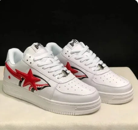 A BATHING APE Men and Women Low STA Shark Sports Sneakers Vibe BapeGoose Unisex Bapesta Outdoor Skateboarding Walking Shoes