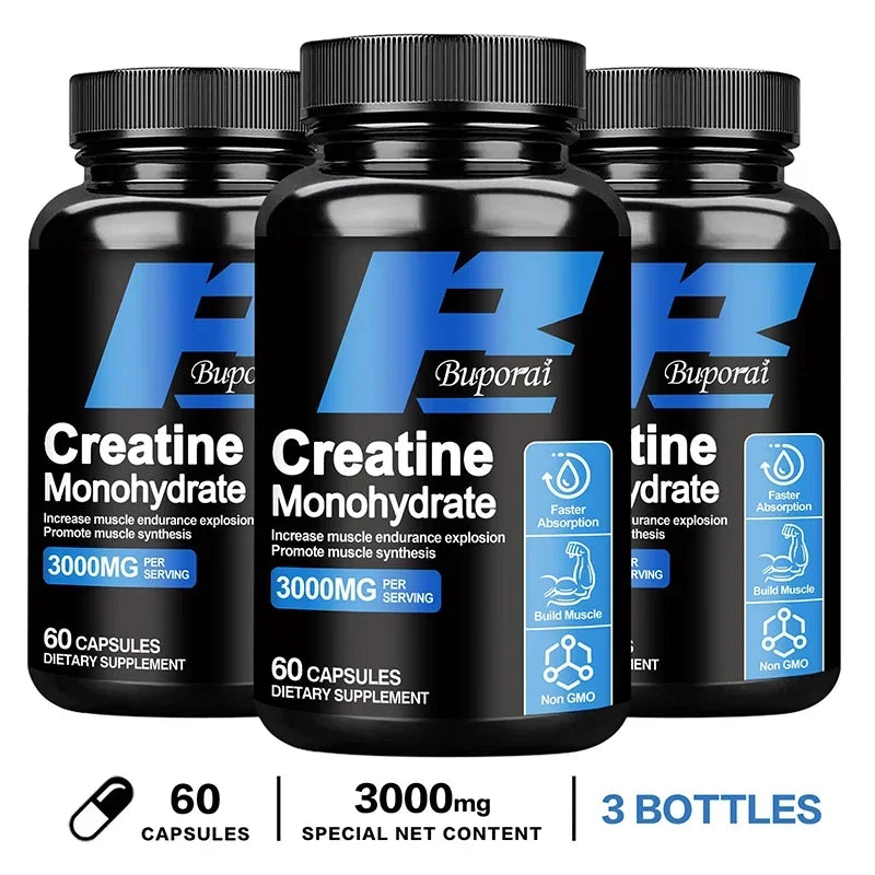 Creatine Monohydrate - Improves Energy and Endurance, Increases Muscle Mass, and Athletic Performance