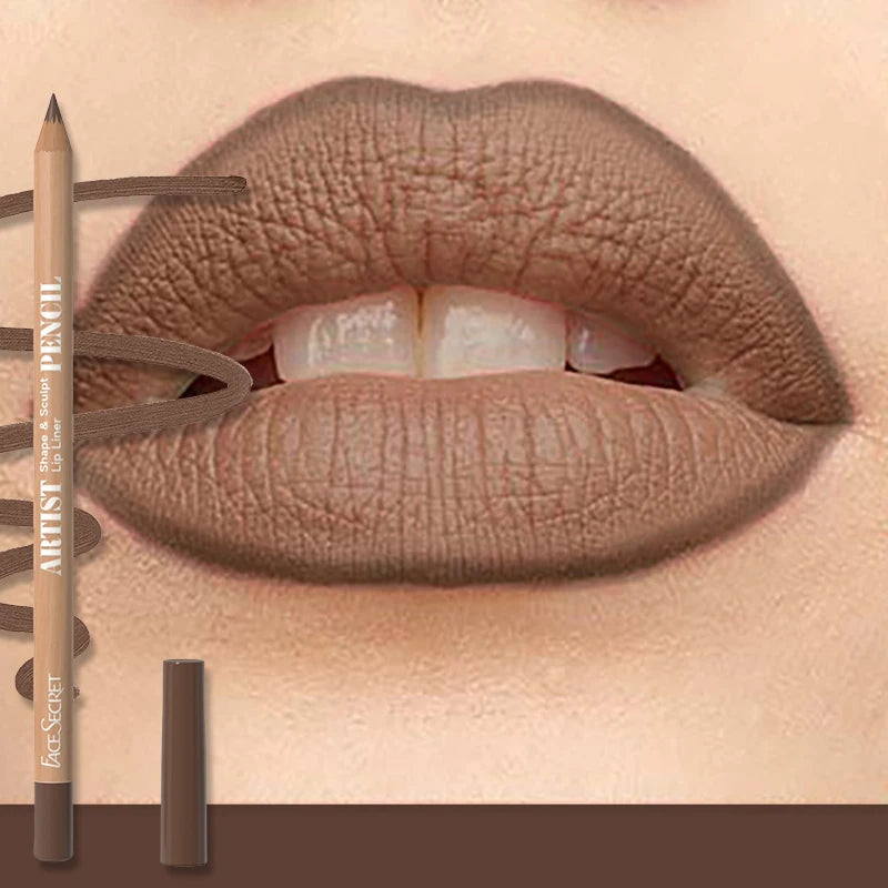 18 Color Face Secret Artist Shape Sculpt Lip Liner Pencil  Weightless Precise Liner with Super Soft Blendable Texture Matte Soft