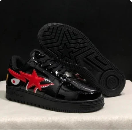 A BATHING APE Men and Women Low STA Shark Sports Sneakers Vibe BapeGoose Unisex Bapesta Outdoor Skateboarding Walking Shoes