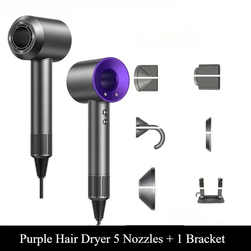 5 in 1 Professional Hair Dryer, with Hot and Cold Air Functionality - Lightweight and Thermostatic Styling Tool for Smooth Hair